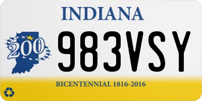 IN license plate 983VSY