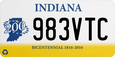 IN license plate 983VTC