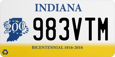 IN license plate 983VTM