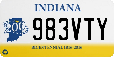 IN license plate 983VTY