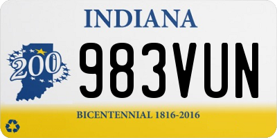 IN license plate 983VUN