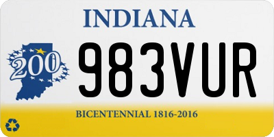 IN license plate 983VUR