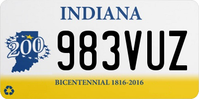 IN license plate 983VUZ