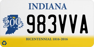 IN license plate 983VVA