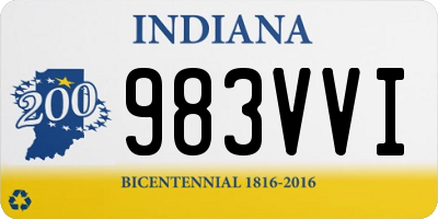 IN license plate 983VVI