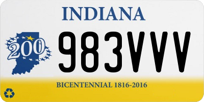 IN license plate 983VVV