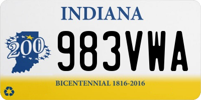 IN license plate 983VWA