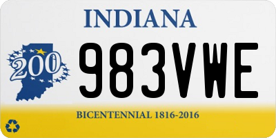 IN license plate 983VWE