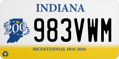 IN license plate 983VWM