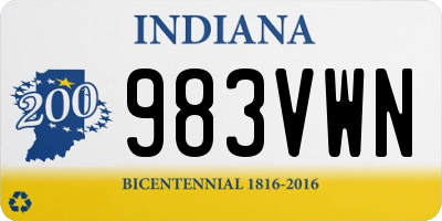 IN license plate 983VWN