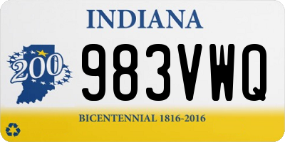 IN license plate 983VWQ
