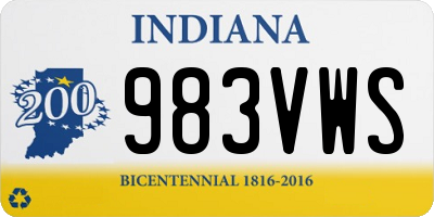 IN license plate 983VWS