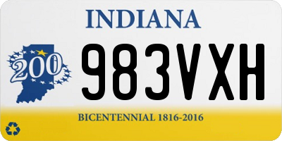 IN license plate 983VXH