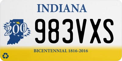 IN license plate 983VXS