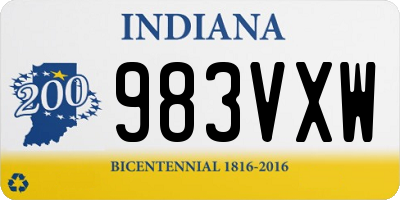 IN license plate 983VXW