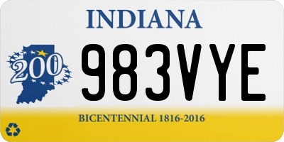 IN license plate 983VYE