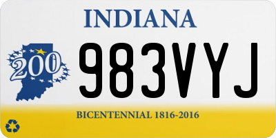 IN license plate 983VYJ