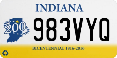 IN license plate 983VYQ