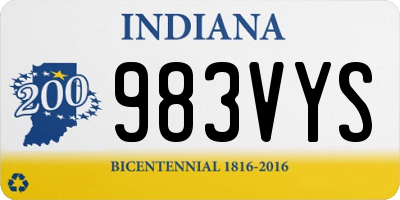 IN license plate 983VYS