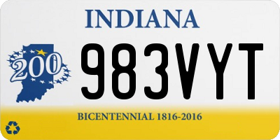 IN license plate 983VYT