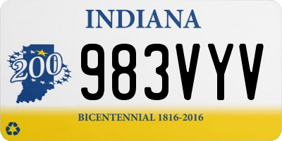 IN license plate 983VYV