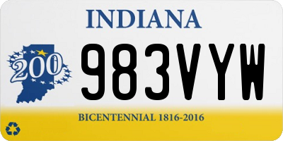 IN license plate 983VYW