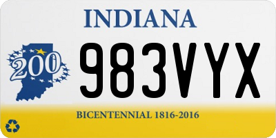 IN license plate 983VYX