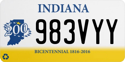 IN license plate 983VYY