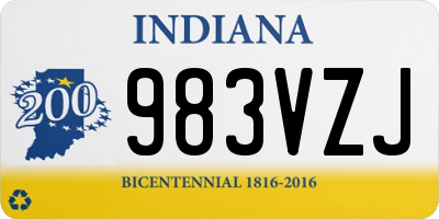 IN license plate 983VZJ