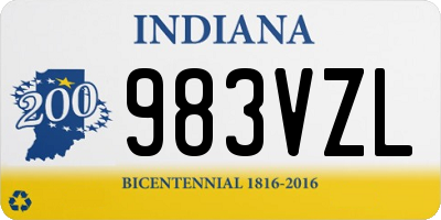 IN license plate 983VZL