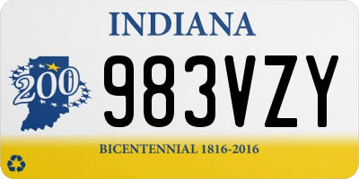 IN license plate 983VZY