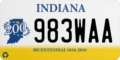 IN license plate 983WAA
