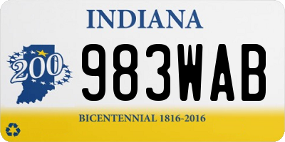 IN license plate 983WAB