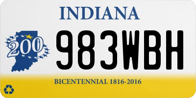 IN license plate 983WBH