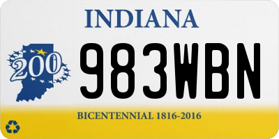 IN license plate 983WBN
