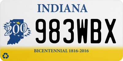 IN license plate 983WBX