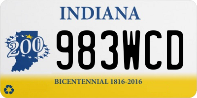 IN license plate 983WCD