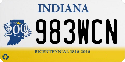 IN license plate 983WCN