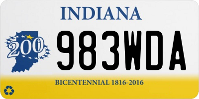 IN license plate 983WDA
