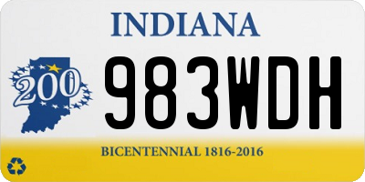 IN license plate 983WDH