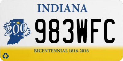 IN license plate 983WFC