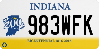 IN license plate 983WFK