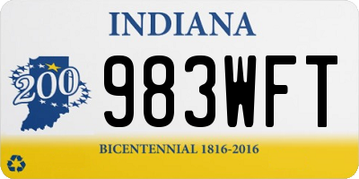 IN license plate 983WFT