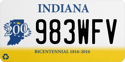 IN license plate 983WFV