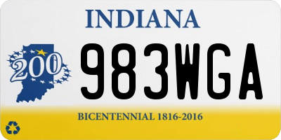 IN license plate 983WGA