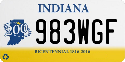 IN license plate 983WGF