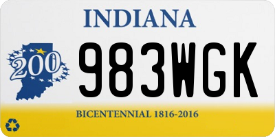 IN license plate 983WGK