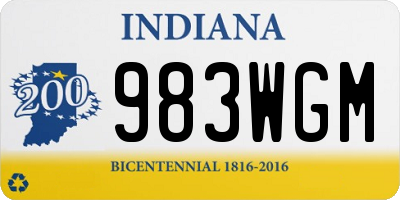 IN license plate 983WGM