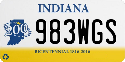 IN license plate 983WGS