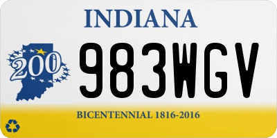 IN license plate 983WGV